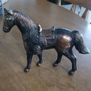 Bronze/copper colored metal Horse Figurine